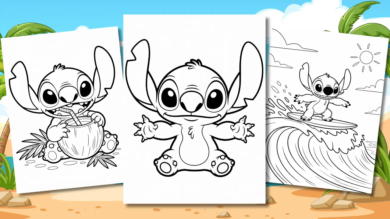 Stitch Coloring Pages
